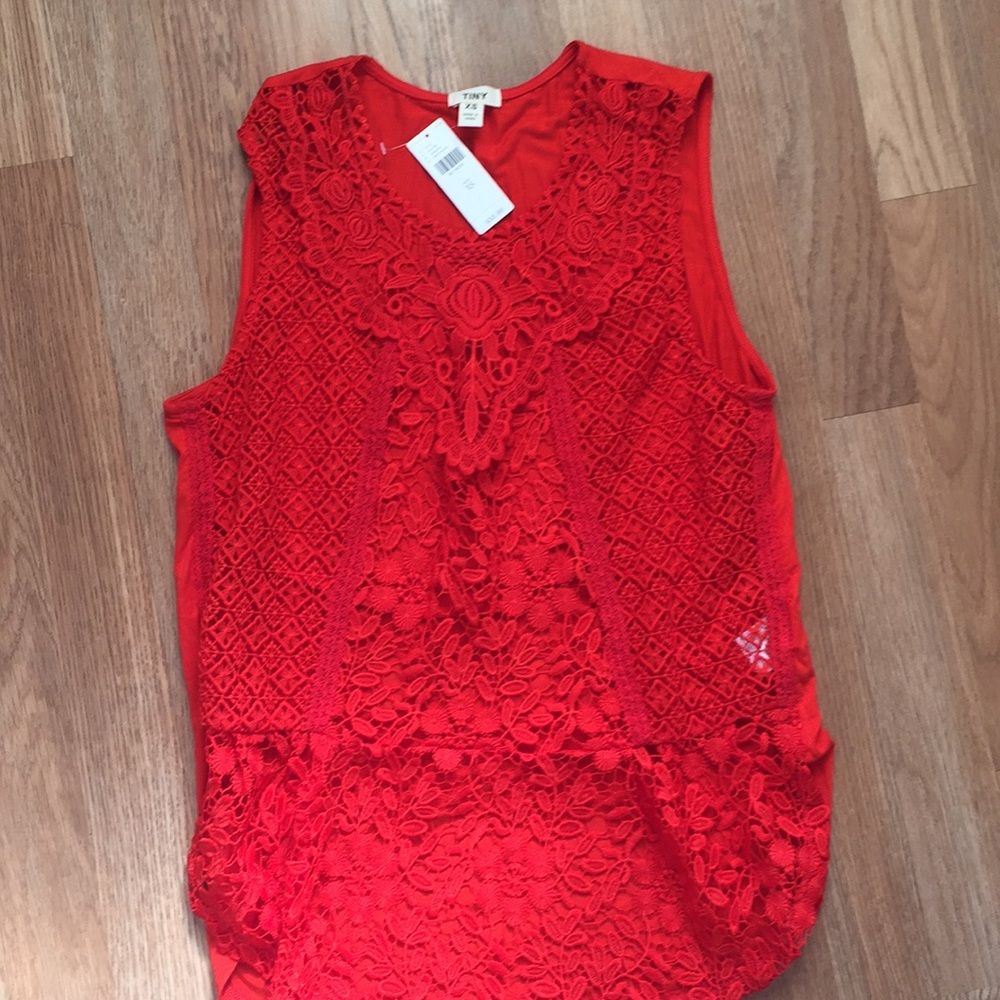 Anthropologie/ Tiny tunic with lace NEW
